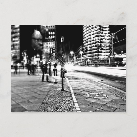 Berlin in der Nacht Postkarte (Vorderseite)