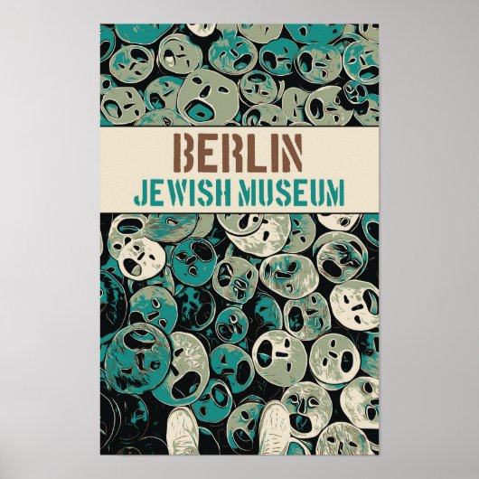Berlin Judenmuseum Illustration Deutschland Postka Poster (Vorne)