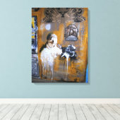 Berlin Kamera Graffiti Street art, reale Weltkunst Leinwanddruck (Insitu (Holzboden))