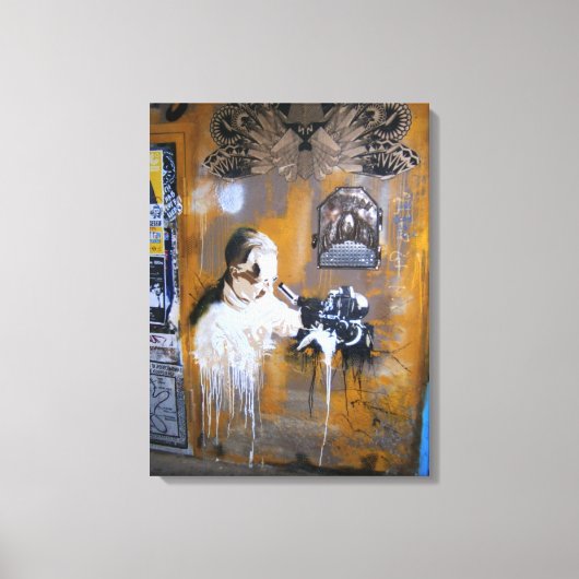 Berlin Kamera Graffiti Street art, reale Weltkunst Leinwanddruck (Vorderseite)