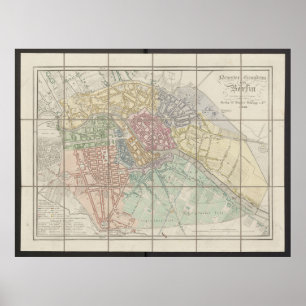 Berlin Karte, Neuester Grundriss, Deutschland Plan Poster