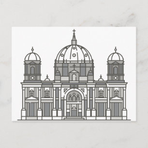 Berlin-Kathedralen-WeltSehenswürdigkeit Postkarte