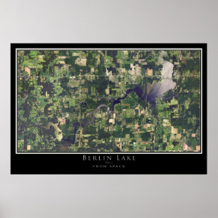 Berlin Lake Ohio Satellite Poster Karte