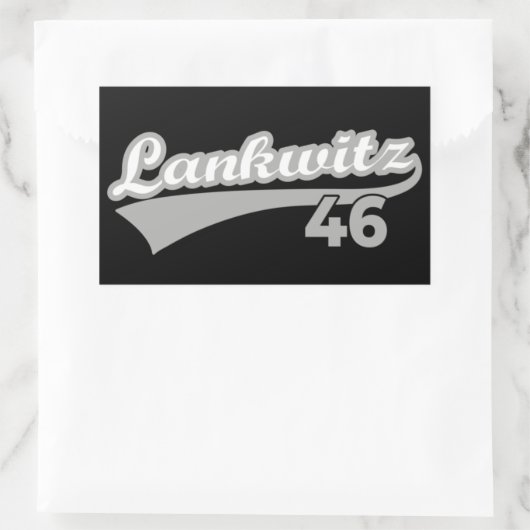 Berlin Lankwitz 46 Classic City Number Rechteckiger Aufkleber (Tasche)