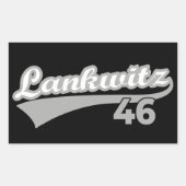 Berlin Lankwitz 46 Classic City Number Rechteckiger Aufkleber (Vorderseite)