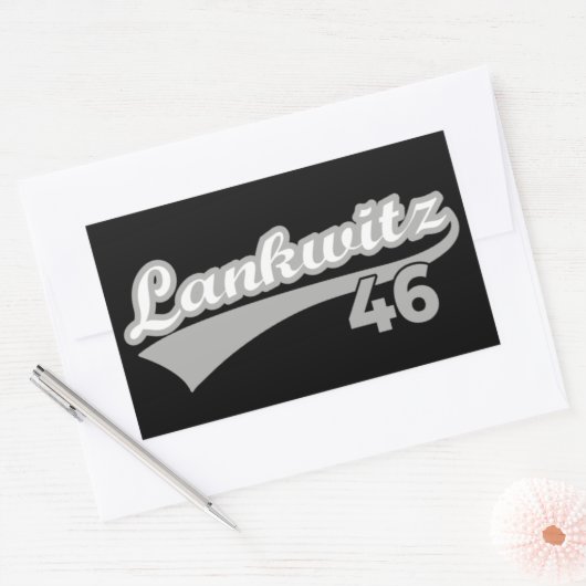 Berlin Lankwitz 46 Classic City Number Rechteckiger Aufkleber (Umschlag)