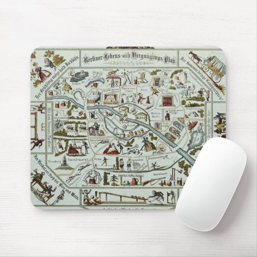 Berlin-Leben und Unterhaltungsplan Mousepad (Mit Mouse)