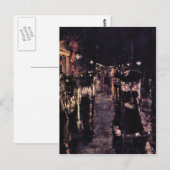 Berlin, Leipziger Street, Lesser Ury Postkarte (Vorne/Hinten)