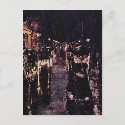 Berlin, Leipziger Street, Lesser Ury Postkarte (Vorderseite)