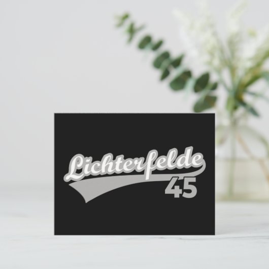 Berlin Lichterfelde 45 Stadt Logo-Nummer Postkarte (Stehend Vorderseite)