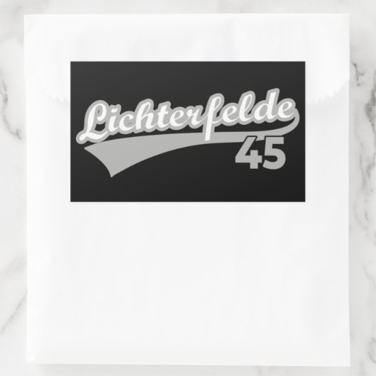 Berlin Lichterfelde 45 Stadt Logo-Nummer Rechteckiger Aufkleber (Tasche)