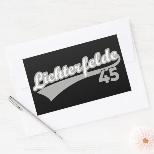 Berlin Lichterfelde 45 Stadt Logo-Nummer Rechteckiger Aufkleber (Umschlag)