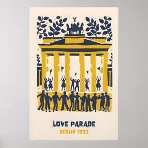 Berlin Love Parade Plakat - Brandenburger Tor