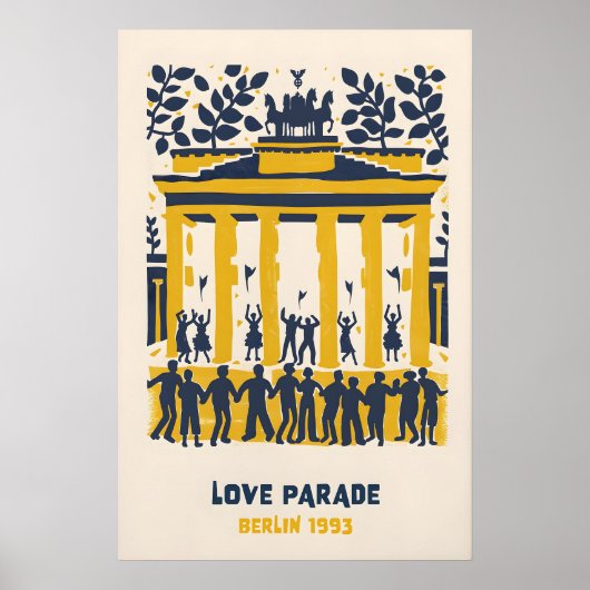 Berlin Love Parade Plakat - Brandenburger Tor (Vorne)