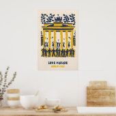 Berlin Love Parade Plakat - Brandenburger Tor (Küche)