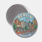 Berlin Maryland USA Magnet (Vorderseite/Rückseite)