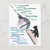 Berlin Mauer Wall East West Mauerfall Postkarte (Vorderseite)