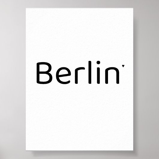 Berlin - minimalistic typography poster (Vorne)