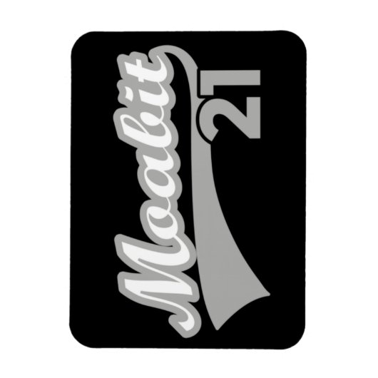 Berlin Moabit 21 Classic Retro City Magnet (Vertikal)