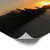 Berlin Nacht Deutschland Fernsehturm Nacht Skyline Poster (Ecke)