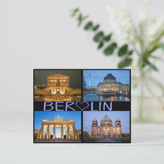 Berlin nachts postkarte (Stehend Vorderseite)