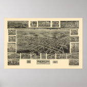Berlin, PA Panoramic Map - 1905 Poster (Vorne)