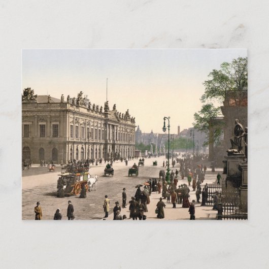 Berlin Platz am Zeughaus, Pferdebahn Postkarte (Vorderseite)