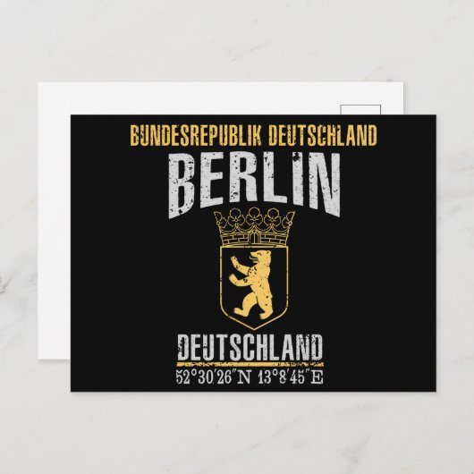 Berlin Postkarte (Vorne/Hinten)