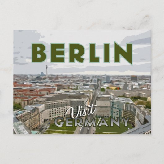 Berlin, Postkarte von Serie Visit... (Vorderseite)