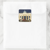 Berlin Quadratischer Aufkleber (Tasche)