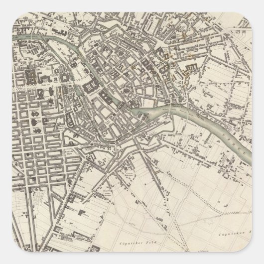 Berlin Quadratischer Aufkleber (Vorderseite)