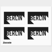 Berlin Rechteckiger Aufkleber (Blatt)
