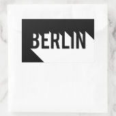 Berlin Rechteckiger Aufkleber (Tasche)
