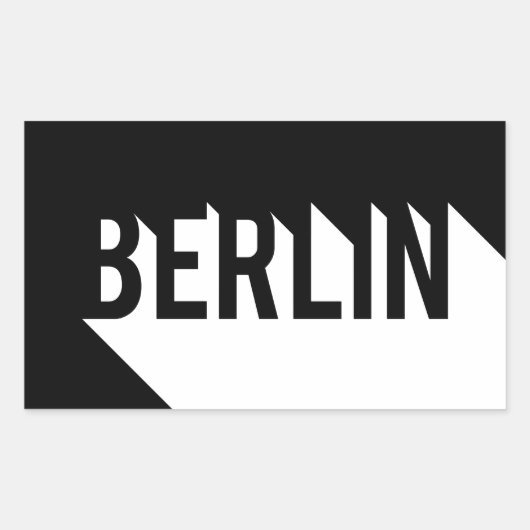 Berlin Rechteckiger Aufkleber (Vorderseite)