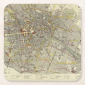 Berlin Rechteckiger Pappuntersetzer (Vorderseite)