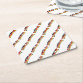 Berlin Rechteckiger Pappuntersetzer (angewinkelt)