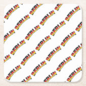 Berlin Rechteckiger Pappuntersetzer (Vorderseite)