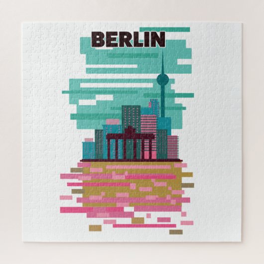 Berlin Reiseplakat Puzzle (Vertikal)