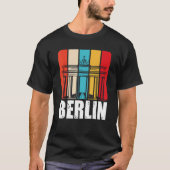 Berlin Retro Brandenburger Tor am Pariser Platz T-Shirt (Vorderseite)