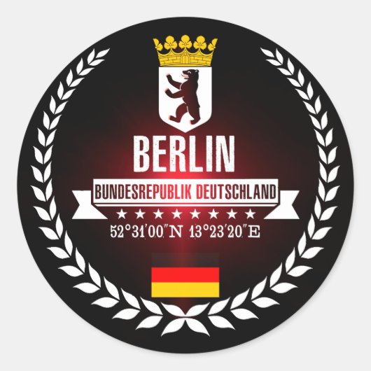 Berlin Runder Aufkleber (Vorderseite)