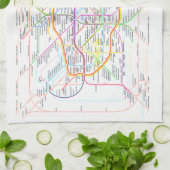 " BERLIN Schienennetz Geschirrtuch ... " (Gefaltet)