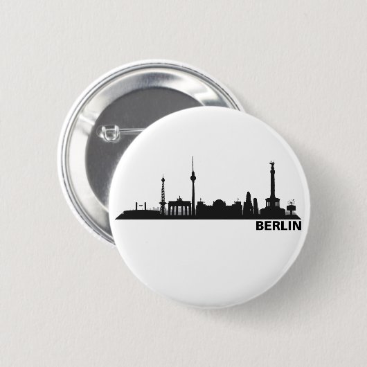 Berlin Skyline Ansteckbutton Button (Vorne & Hinten)