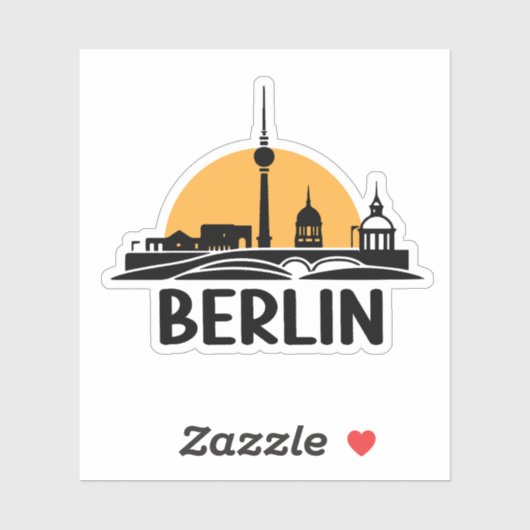Berlin Skyline Aufkleber (Blatt)