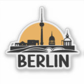 Berlin Skyline Aufkleber (Vorderseite)