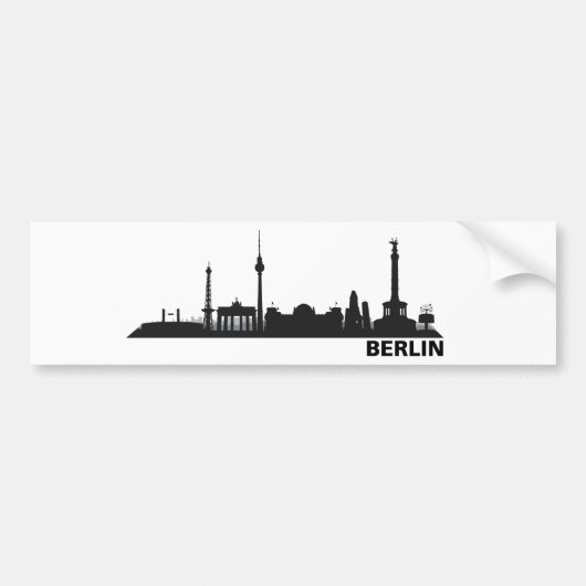 Berlin Skyline Aufkleber Autoaufkleber (Vorne)
