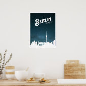Berlin skyline by night, Berlin, Deutschland - Deu Poster (Küche)