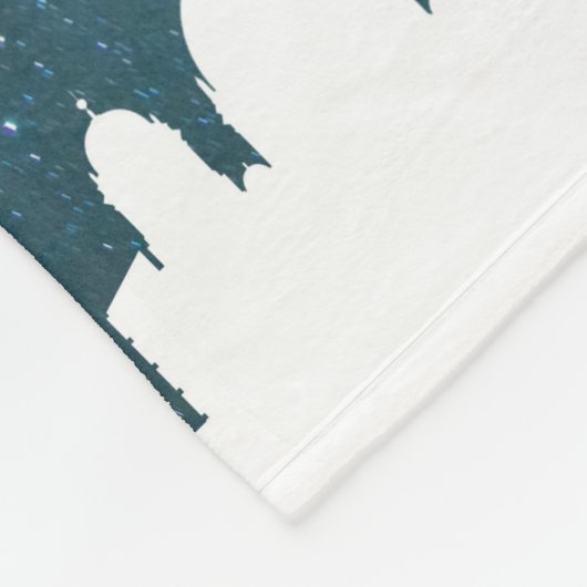 Berlin skyline by night, Berlin, Deutschland Fleecedecke (Ecke)