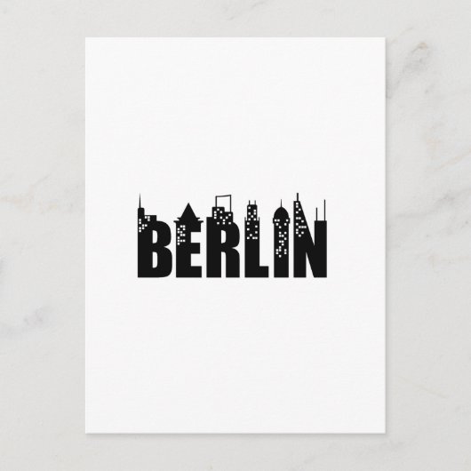 Berlin Skyline Wolkenkratzer Stadt Postkarte (Vorderseite)