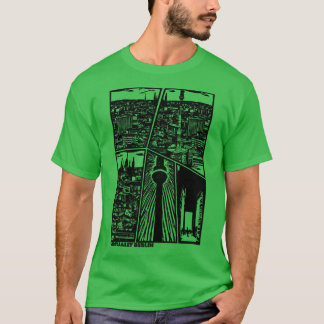 Berlin SkylineStyle erstellt von AI T-Shirt