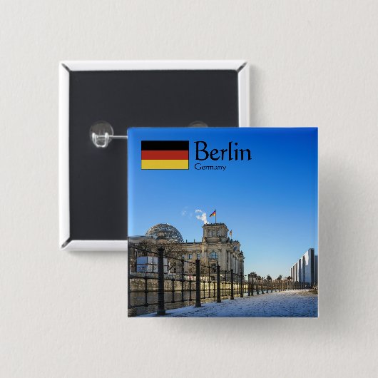 Berlin Souvenir Button (Vorne & Hinten)